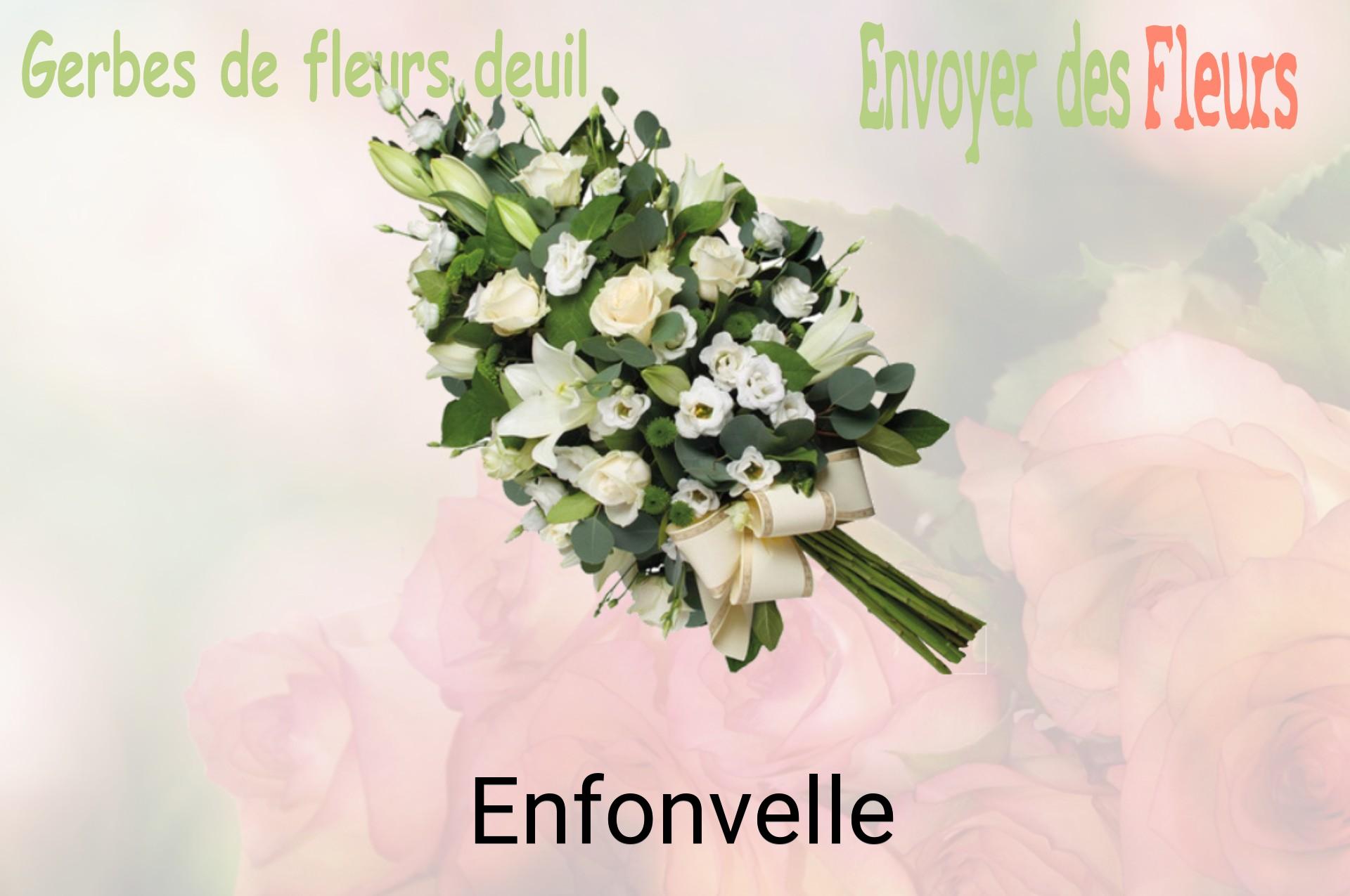 Gerbe de fleurs de deuil livrée à Enfonvelle